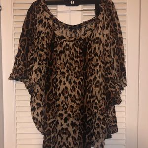 Cheetah flowy shirt